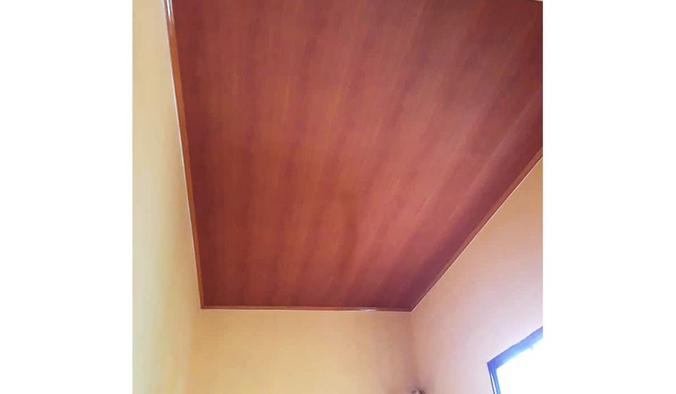 Instalacion Cielo Raso color caoba Nicaragua
